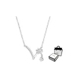 V Letter Necklace-Silver