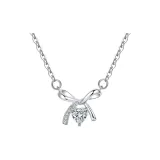 Bowknot Heart Necklace (S925 Silver)