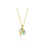 Gourd Ginkgo Necklace (Gold)
