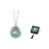 Blue Water Peaceful Buckle Necklace+Heritage Box