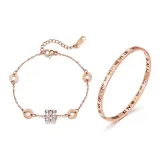 Roman Numeral Bracelet+Bangle