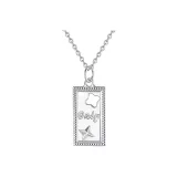 S925 ONLY LOVE Square Pendant Necklace-Women's