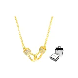 Lock Sterling Silver Necklace-Gold