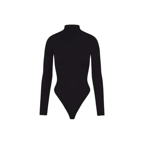 NAKED WARDROBE 블랙 여성 바디수트