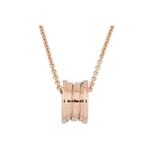 BVLGARI B.Zero1 시리즈 18K 로즈 골드 목걸이 남녀공용 로즈 골드