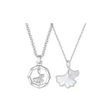 Ginkgo Pendant Couple Necklace