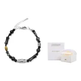 Dzi Bead Talisman Bracelet+Rose Box
