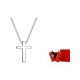 S925 Cross Necklace for Women-Heart Box