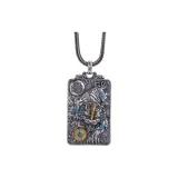 Chinese Auspicious Animal Pendant & Silver Chain 55CM
