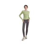 Green Top+Gray Purple Pants