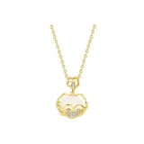 Ruyi Peaceful Lock Necklace (Yellow)