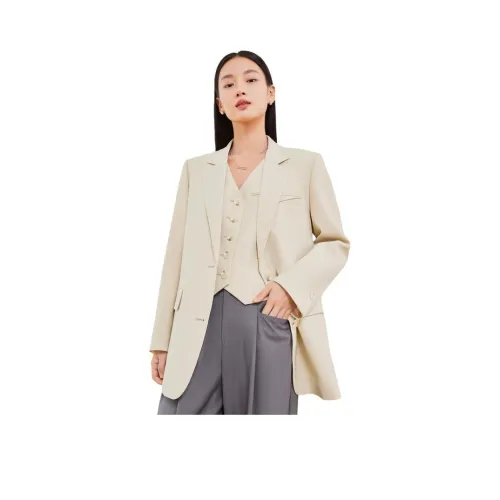 DESIGNICE 라이트 카키 여성 비즈니스 정장