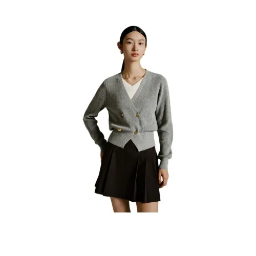 DESIGNICE 그레이 여성 스웨터