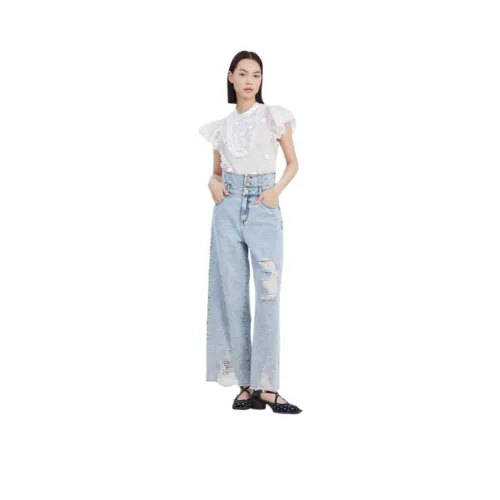 MIIDII 스카이 블루 여성 청바지