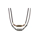 9 Eye Dzi Bead Couple Necklace