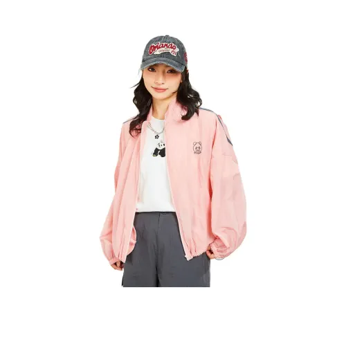 MUGUOGUOMU 파스텔 핑크 여성 자켓