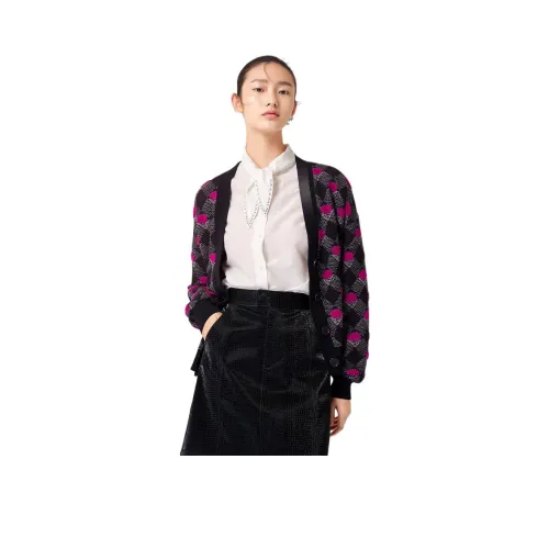 DESIGNICE 배색 여성 스웨터