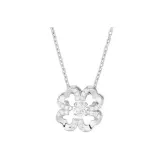 Lively Four-Leaf Clover Necklace-Silver