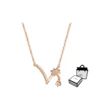 V Letter Necklace-Rose Gold