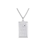 S925 ONLY LOVE Square Pendant Necklace-Men's