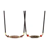 9 Eye Dzi Bead Couple's Necklace