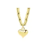 MONI JEWELLERY Niche Elegance Individual Bamboo Heart Gold Necklace