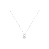 Feather with You Necklace[White Zircon]