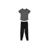 Gray Short-Sleeved Shirt+Pants