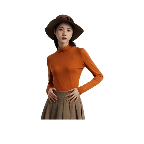 MIIDII 애프리콧 오렌지 여성 티셔츠