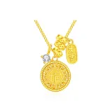 Great Fortune Eight Treasures Blessing Plate Necklace