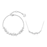 [Set]Necklace+Bracelet-Sparkling White