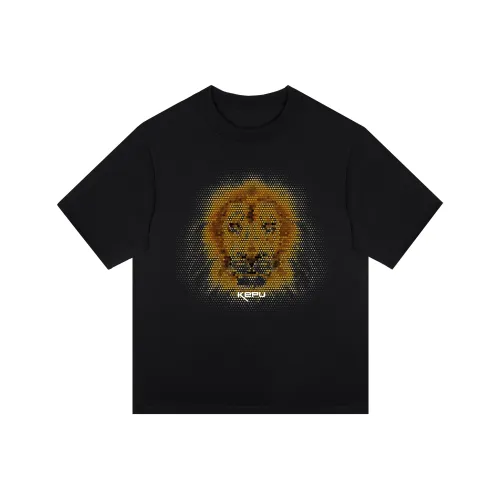 Kepu 블랙 남녀공용 티셔츠