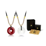 Couple's ~ (Chalcedony+Cinnabar Black Cord Edition)