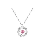 Beating Heart Necklace[Pink Zircon]