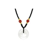 Small Peaceful Buckle Necklace (Red Agate)