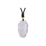 Leaf Pendant Necklace[Golden Bead]