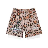 Mock Two-Piece Leopard Print Classic Color-Camouflage Ape Head+Embroidered Label