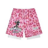 Mock Two-Piece Leopard Print Pink-Camouflage Ape Head+Embroidered Label