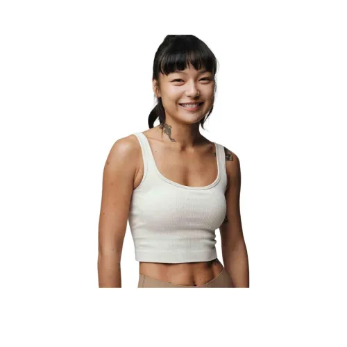 FLYOGA 오트 화이트 여성 끈 나시