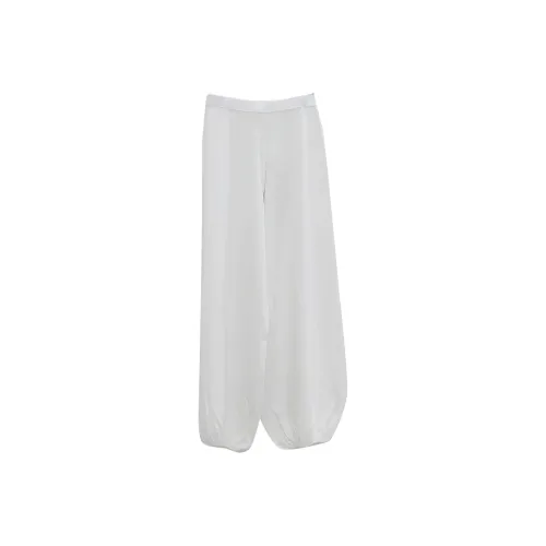 SWAYING KNIT 화이트 여성 캐주얼 팬츠