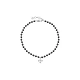 Black Agate/Crystal White Pendant