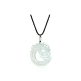Ice-White Serpentine Jade-Dragon