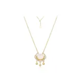 Auspicious Clouds Peaceful Lock Necklace (Gold)