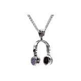 Music Earphone Necklace, Blue