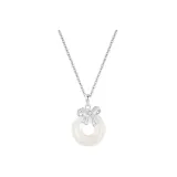Silver Peaceful Buckle Necklace