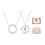 Thorn Heart Couple Necklace+Sweet Box