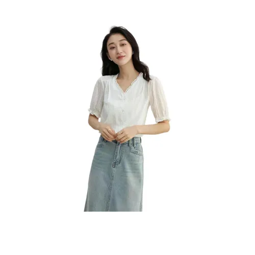 XIRAN 화이트 여성 셔츠