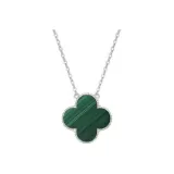 Silver Necklace (Green)