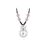 999 Silver-Bowknot Peaceful Buckle[Double Strawberry Quartz]