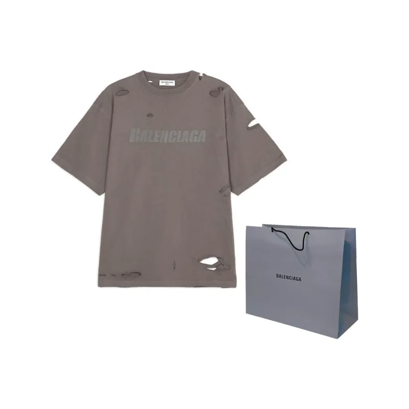 Balenciaga Caps T-Shirts Women's Gray - POIZON